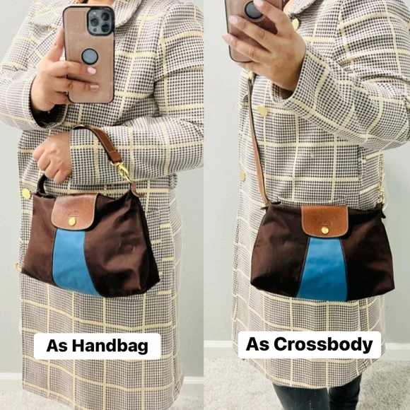 Longchamp Brown and Blue Mini Bag - Picture 11 of 11